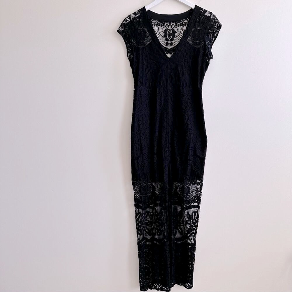 Express Black Lace Maxi Dress
